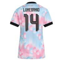 Camiseta Bélgica Dodi Lukebakio #14 Segunda Equipación Replica Mundial 2026 para mujer mangas cortas